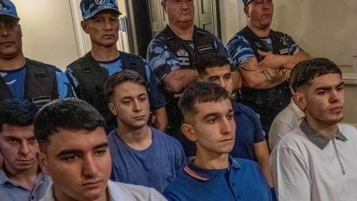 Rugbiers acusados por el crimen de Fernando Báez Sosa. Foto: Telam.