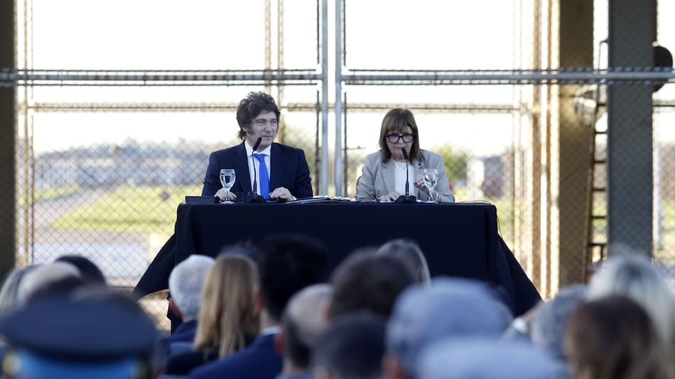 Javier Milei y Patricia Bullrich presentaron la reforma del Código Penal.