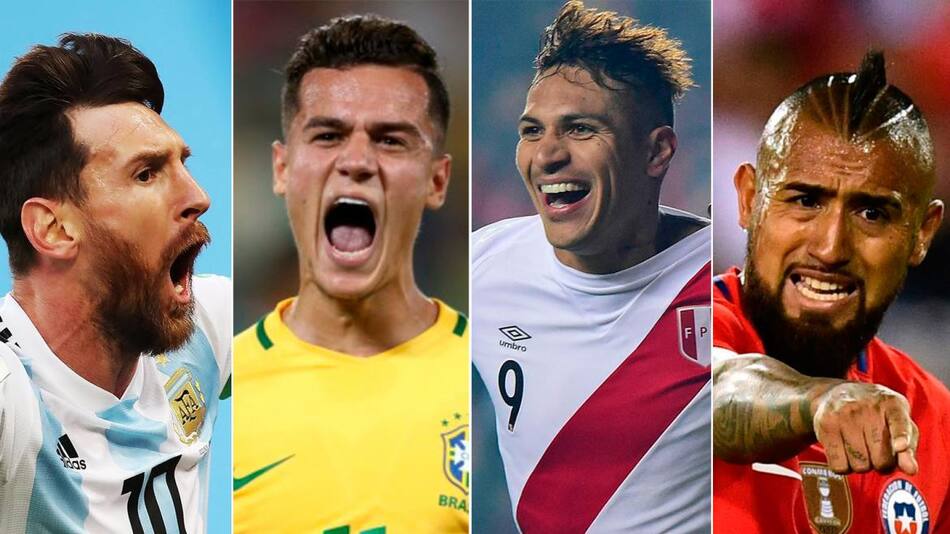 Copa América 2019 - Semifinalistas - Lionel Messi, Coutinho, Paolo Guerrero y Arturo Vidal