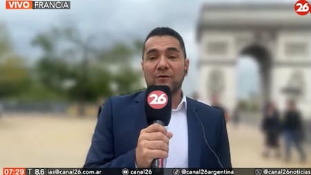 Cecilio Flematti, enviado especial de Canal 26 en Francia.
