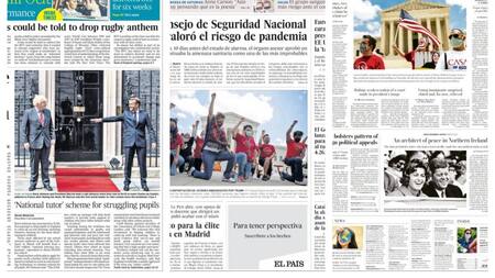 Tapas de diarios, viernes 19 de junio de 2020