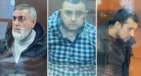 Isroil, Aminchon y Dilovar Islómov. Foto: Reuters.