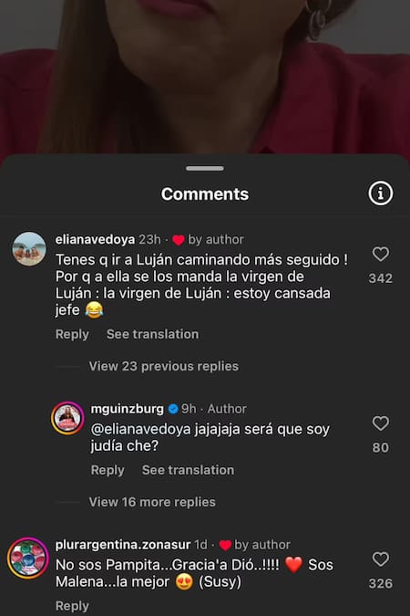 Uno de los comentarios que le dejaron en el video. Foto: Instagram.