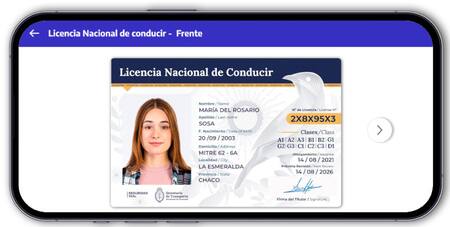 Licencia de conducir digital.