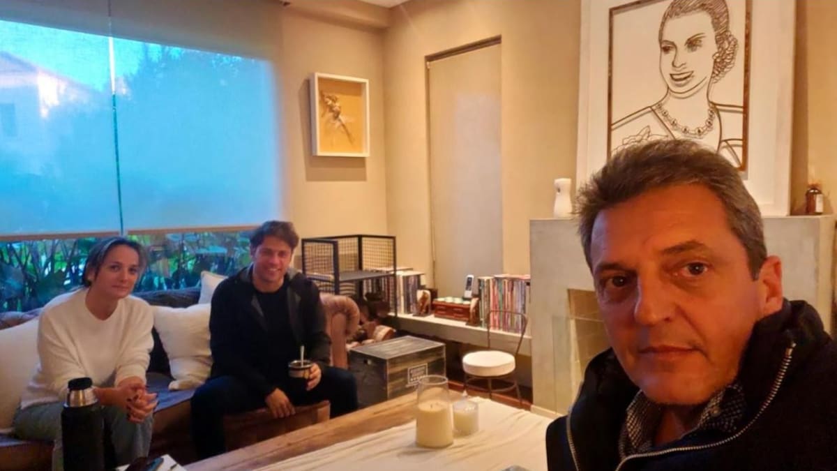 Sergio Massa junto a Malena Galmarini y Axel Kicillof