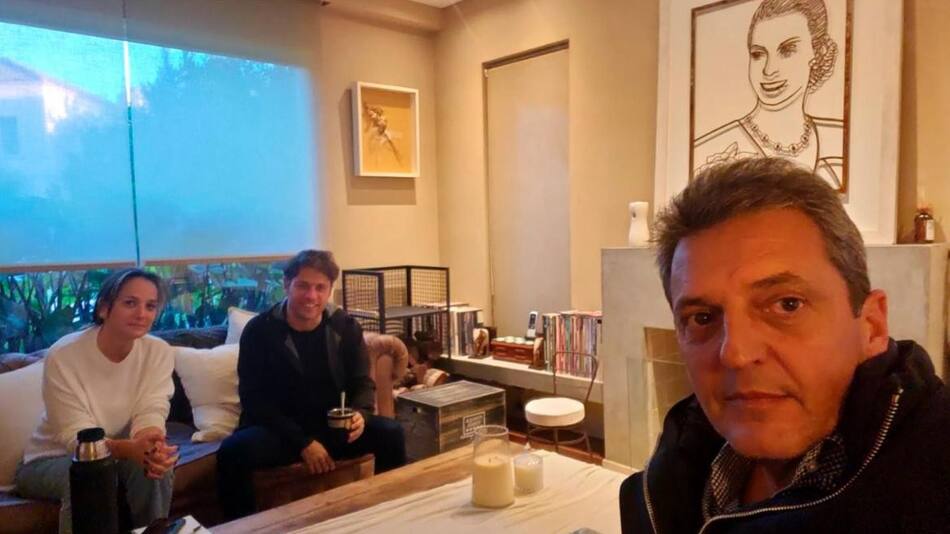 Sergio Massa junto a Malena Galmarini y Axel Kicillof
