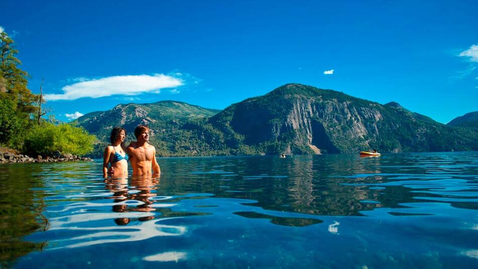 Playa Yuco, ubicada en Neuquén. Foto: Turismo en Argentina.