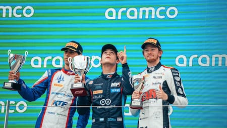Triunfo de Franco Colapinto en Silverstone de la Fórmula 3. Foto: @WilliamsRacing.