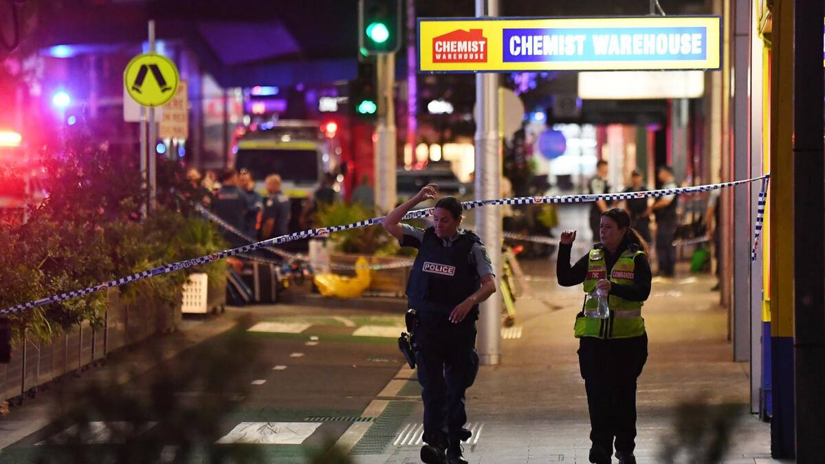 Ataque en un centro comercial de Australia. Foto: EFE.