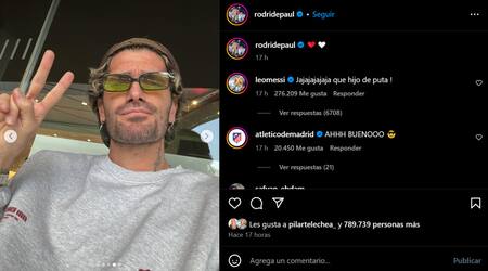 El comentario de Lionel Messi. Foto: Instagram.