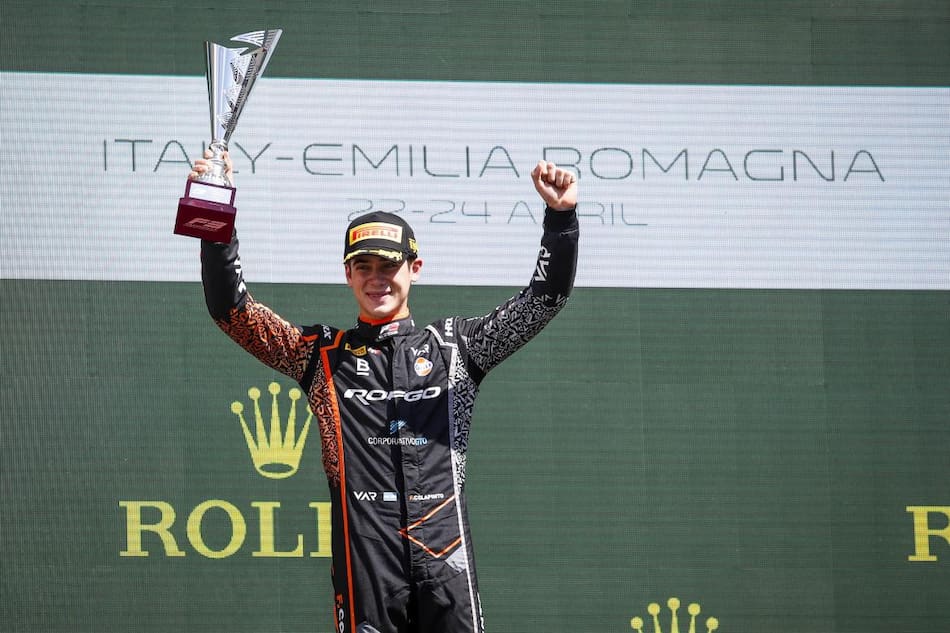 Franco Colapinto, ganador de Imola en la Fórmula 3, REUTERS