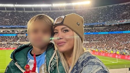 Wanda Nara en el Monumental.