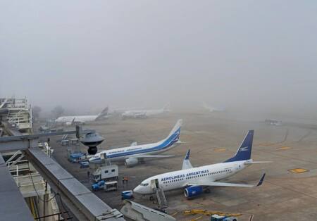 Demoras en Aeroparque por las lluvias. Foto: NA
