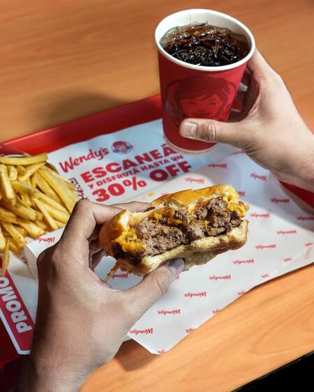 Hamburguesa. Foto: Instagram @wendys_ar
