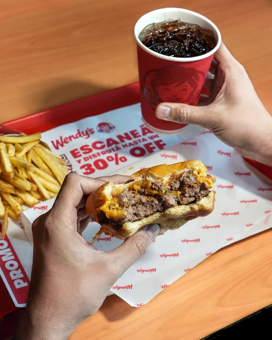Hamburguesa. Foto: Instagram @wendys_ar