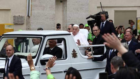 El Papa Francisco durante la celebración de la Pascua, horas antes de morir. Foto: Reuters/Yara Nardi.