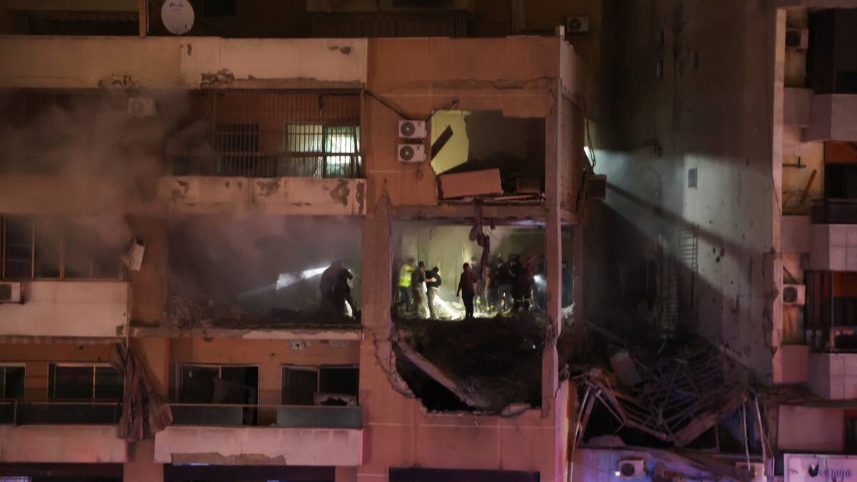 Ataque donde murió Saleh al-Arouri. Foto: Reuters.