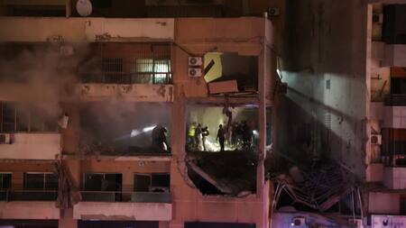 Ataque donde murió Saleh al-Arouri. Foto: Reuters.