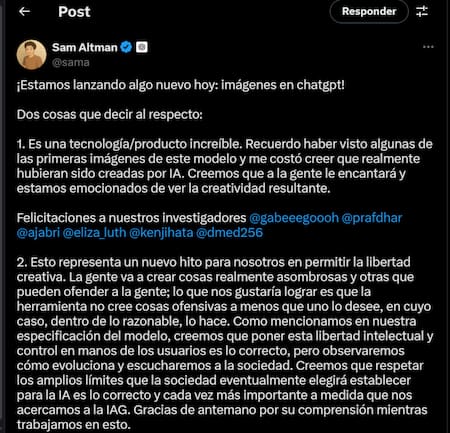 El creador de ChatGPT anunció la creación de imágenes con la plataforma.