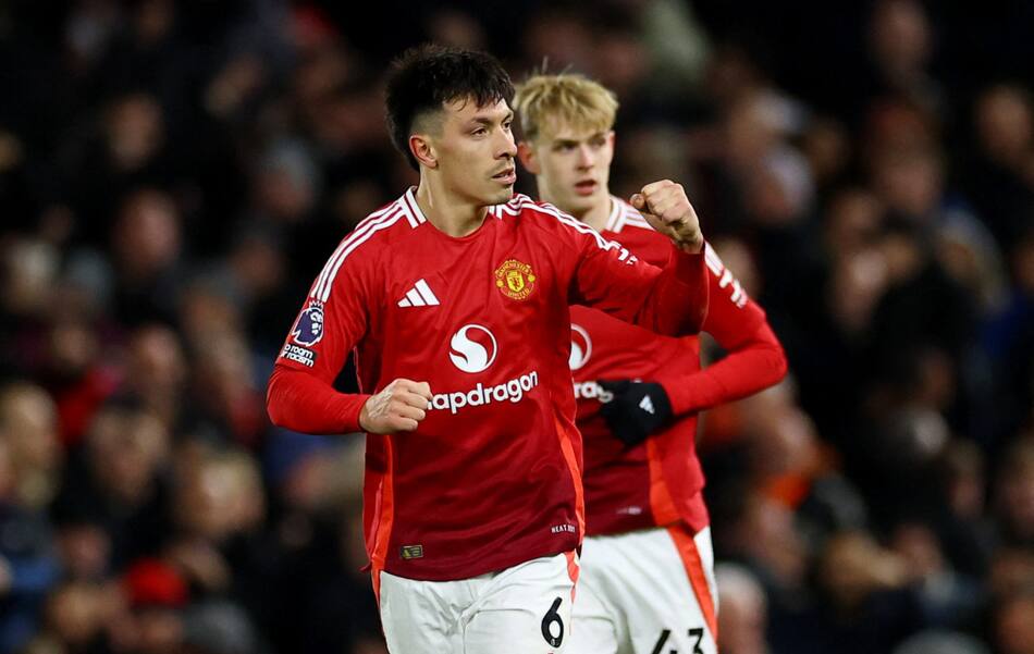 Lisandro Martínez; Manchester United vs Fulham. Foto: Reuters/Matthew Childs