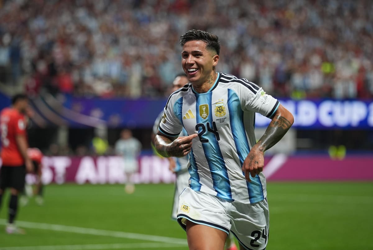 Gol de Enzo Fernández ante Egipto en el Mundial 2026.