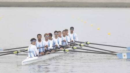 Ocho remos con timonel, medalla de oro, Juegos Panamericanos