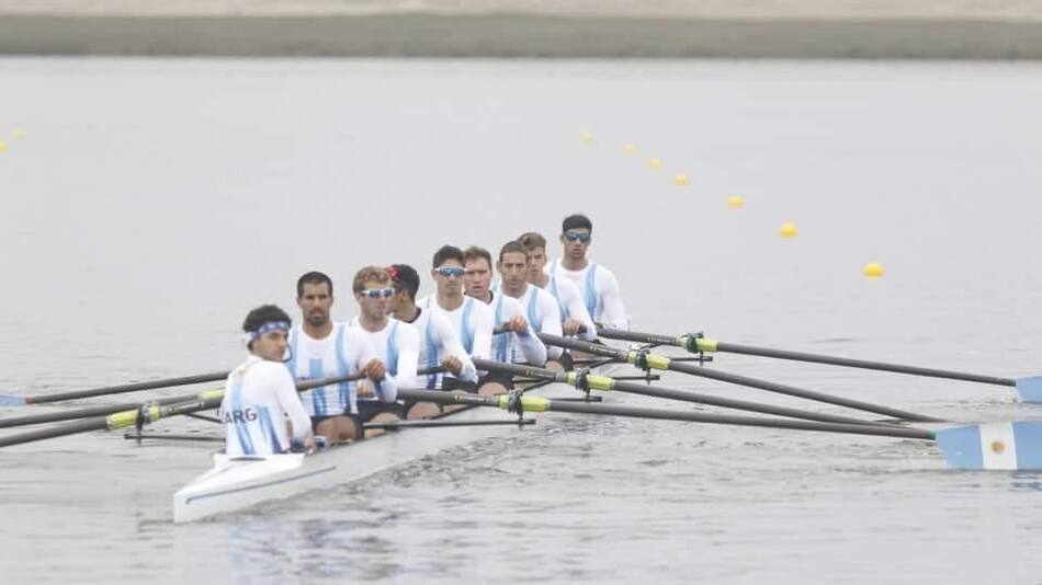 Ocho remos con timonel, medalla de oro, Juegos Panamericanos