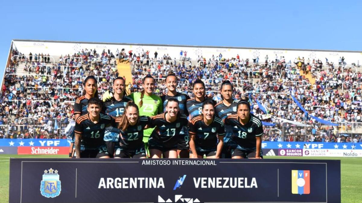 Selección Argentina de fútbol femenino vs. Venezuela. Foto: Twitter @Argentina.