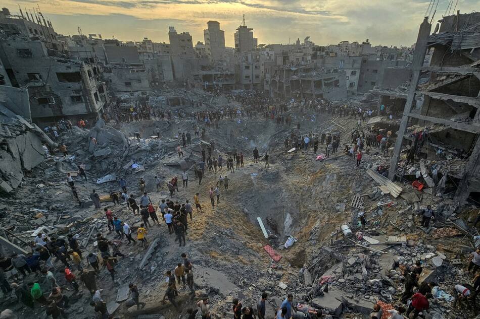 La masiva destrucción de Gaza tras los bombardeos de Israel. Foto: Reuters.