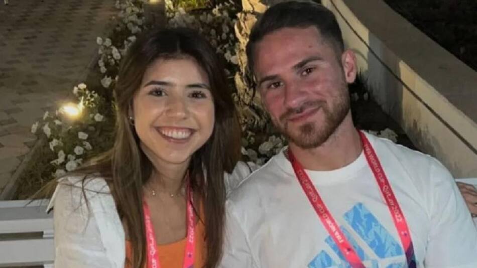 Cami Mayan y Alexis Mac Allister cuando eran pareja. Foto: NA.