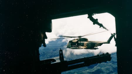 Los helicópteros pesados CH-53G de Alemania que Argentina pretende comprar.