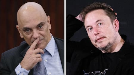 Alexandre de Moraes y Elon Musk. Foto: EFE.