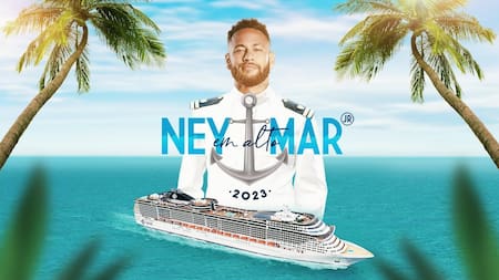 El lujoso crucero de Neymar. Foto: Instagram.