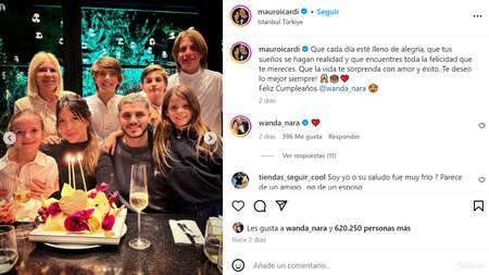 El posteo de Mauro Icardi. Foto: Instagram.