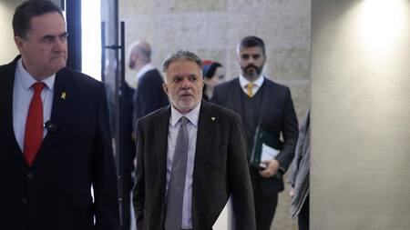 Frederico Meyer, embajador de Brasil en Tel Aviv, junto a Israel Katz. Foto: EFE.