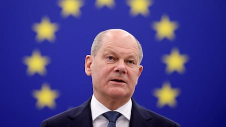 Olaf Scholz en la Unión Europea. Foto: Reuters.