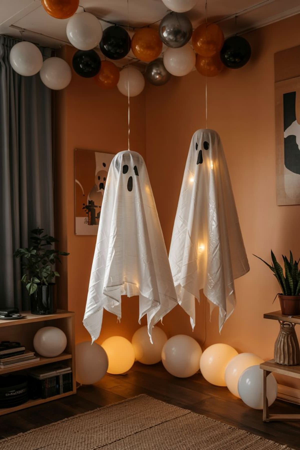 Cómo hacer una decoración de Halloween económica con un globo y papel