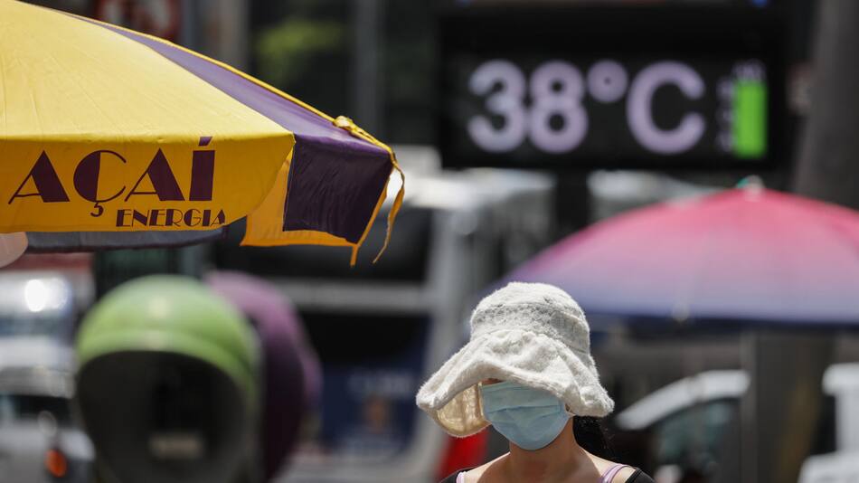 Ola de calor en Brasil. Foto: Télam
