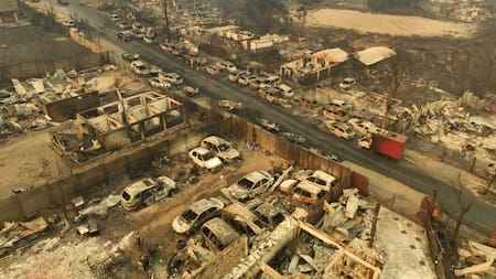 Incendios forestales en Chile. Foto: Télam