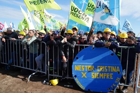 Inauguración del gasoducto Néstor Kirchner. Foto: Télam.