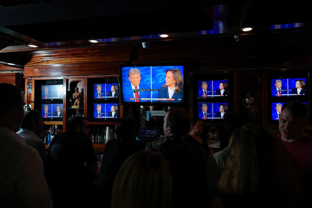 Debate presidencial en Estados Unidos entre Kamala Harris y Donald Trump. Foto: Reuters.