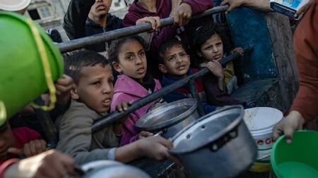 Hambruna en Gaza. Foto: EFE