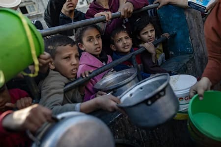 Hambruna en Gaza. Foto: EFE