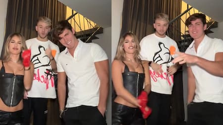 El baile de Julieta, Marcos y Nacho que revolucionó las redes. Fotos: captura.