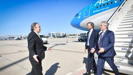 Alberto Fernández en España, gira Europa. Foto: NA.