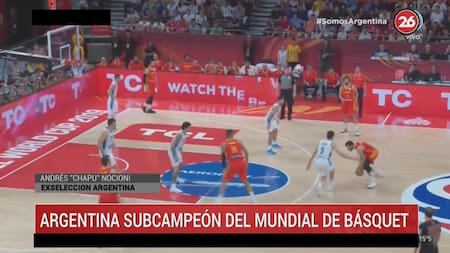 Andrés Nocioni, telefónica con CANAL 26