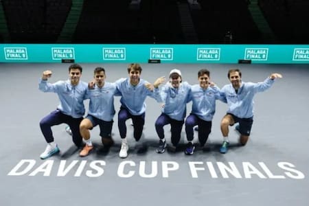El equipo argentino de Copa Davis. Foto: NA