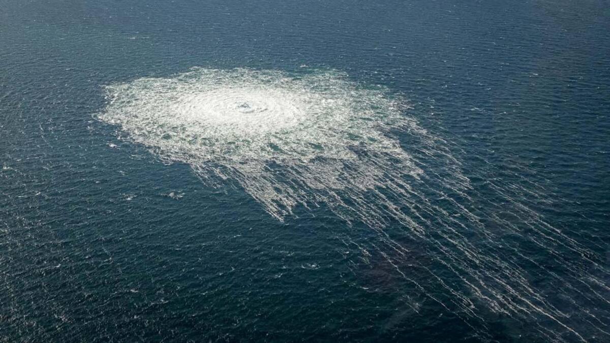 Explosión de los gasoductos. Foto Reuters.
