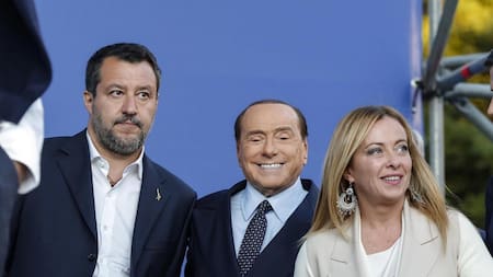 Giorgia Meloni, Matteo Salvini y Silvio Berlusconi_EFE
