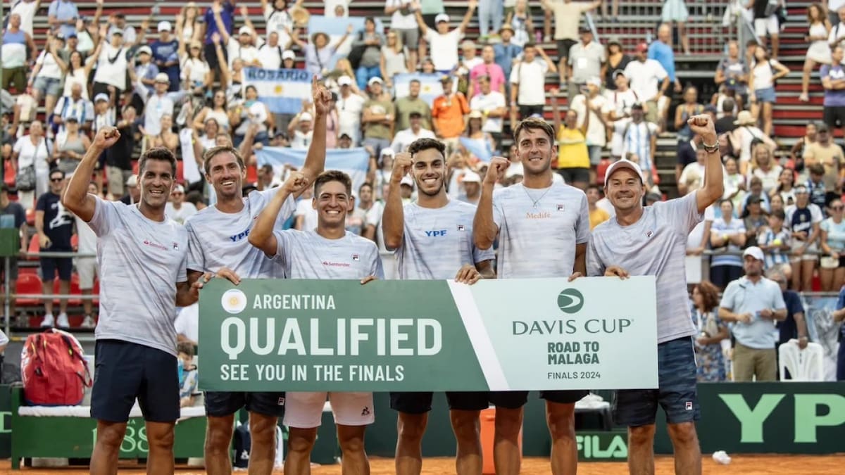 Equipo argentino de Copa Davis. Foto: NA.